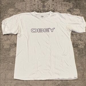 Obey White Graphic Short Sleeve Tee
